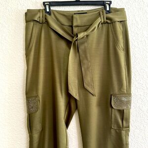 INC satin and rhinestone pants